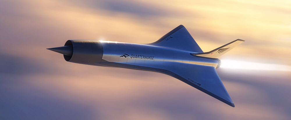 11due aerei supersonici hermeus